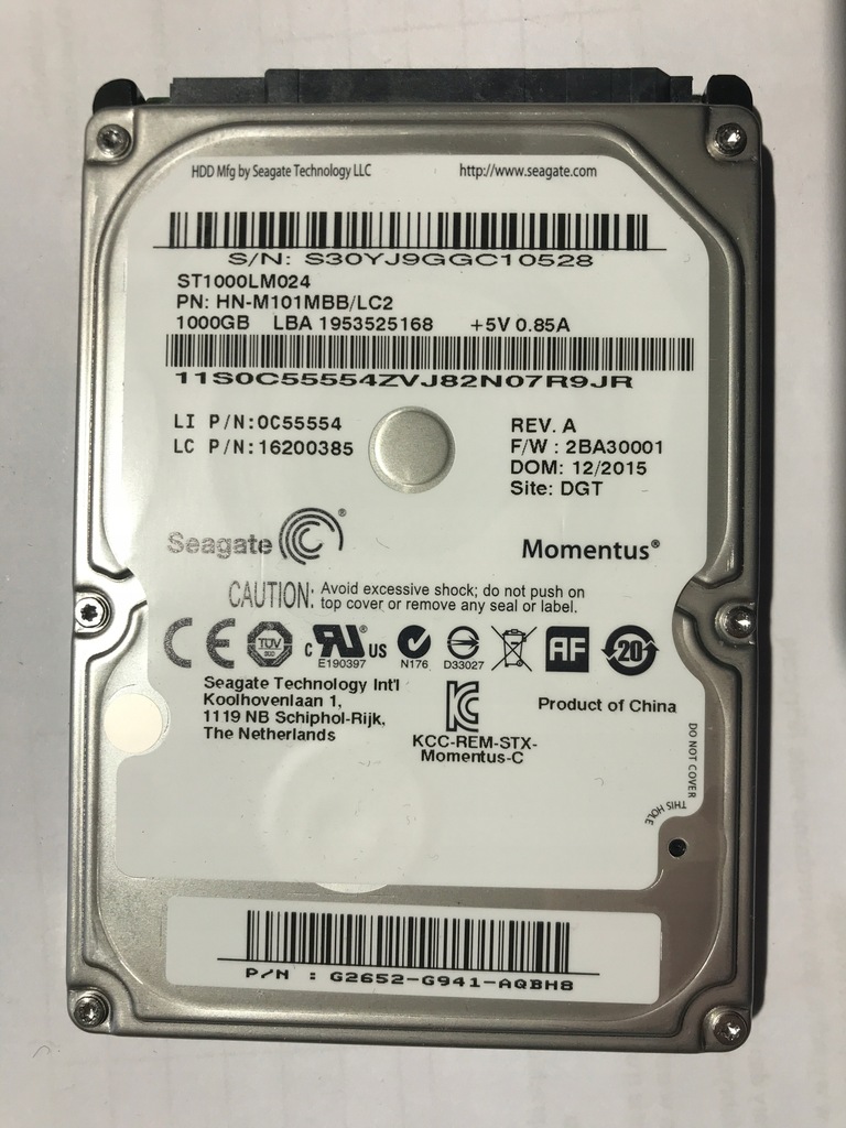 Dysk twardy Samsung ST1000LM024 1TB SATA II 2,5"