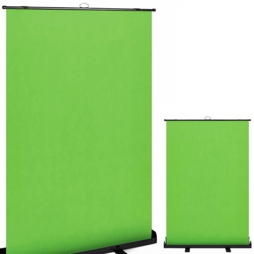 Tło fotograficzne GREEN SCREEN podłogowe rozwijane przenośne 144x199 cm