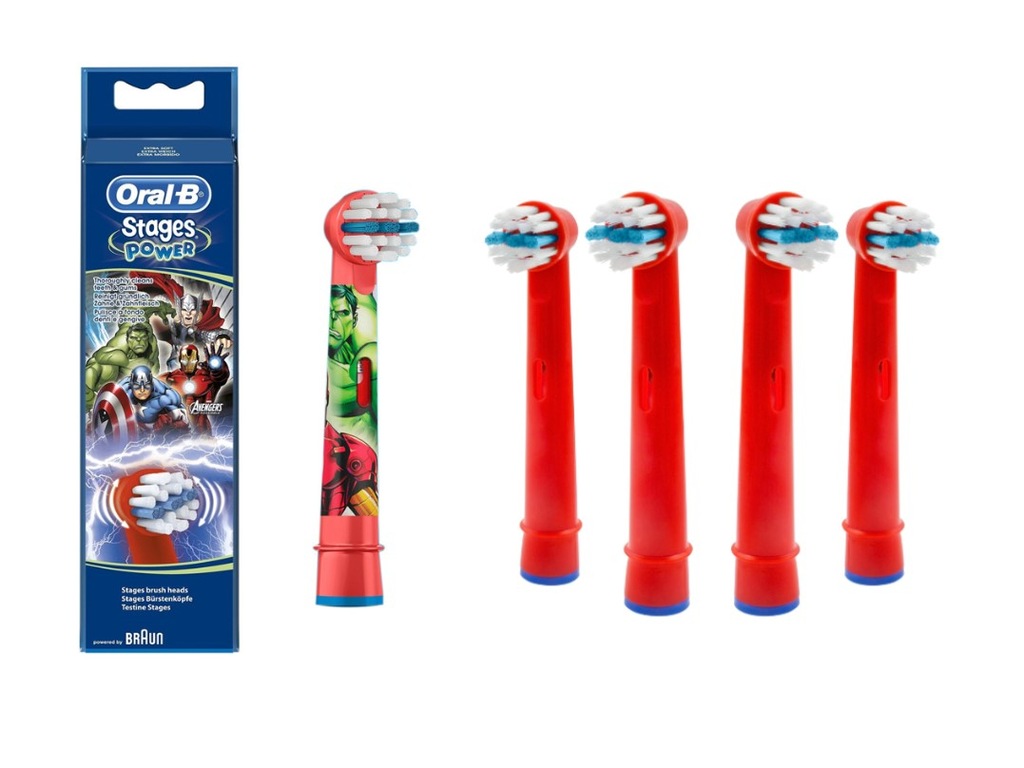 ORYGINALNA KOŃCÓWKA ORAL-B AVENGERS + 4 KOŃCÓWKI