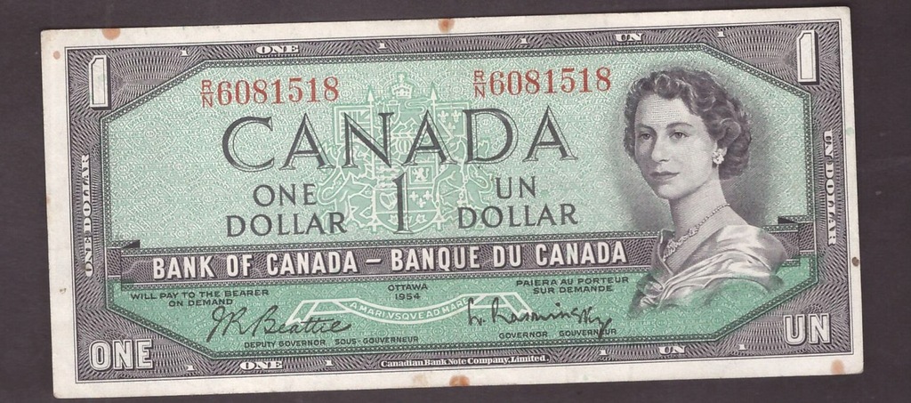 Kanada - banknot - 1 Dolar 1954 (M6546)