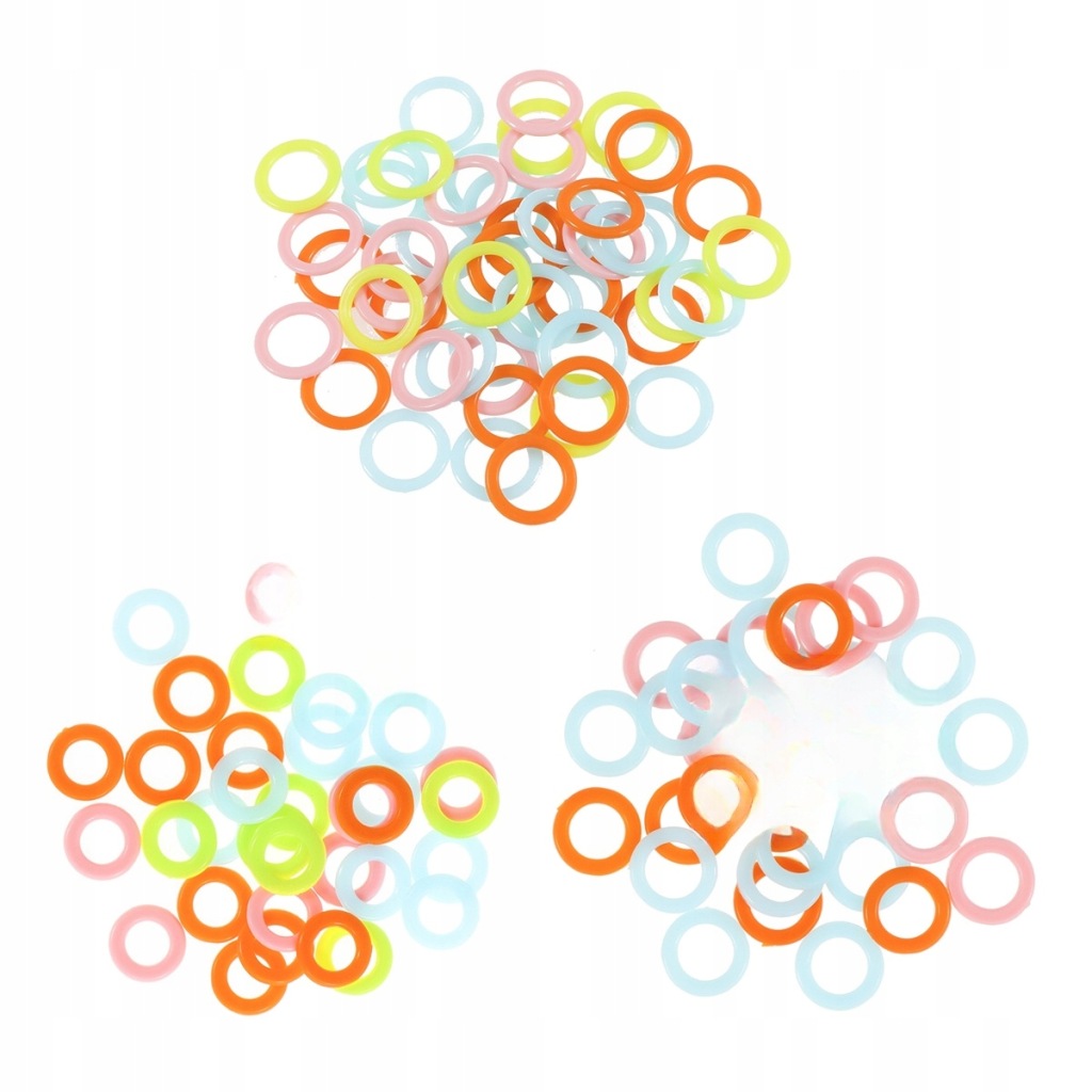 ZESTAW PLASTIKOWYCH PIERŚCIENI DO ZNACZNIKÓW NA DRUTY RÓŻNE ROZMIARY