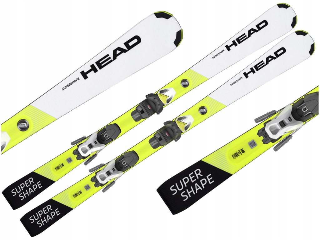 NEW HEAD Supershape Skis 157cm Junior + JRS 7.5 Black Adjustable