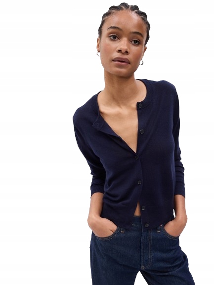 Sweter GAP OC MERINO CARDI SHORT r. L