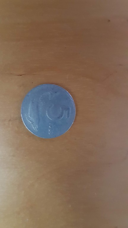 Moneta  5Delfin Republika Italiane