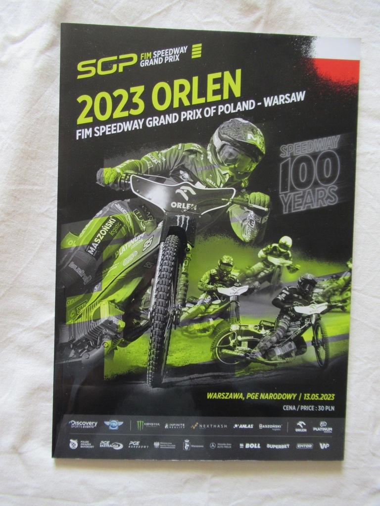 ŻUŻEL SPEEDWAY SGP 2023 WARWSZAWA PROGRAM