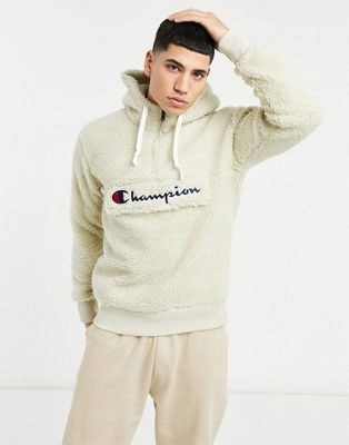 CHAMPION BEŻOWA BLUZA MĘSKA Z KAPTUREM S 1AZA