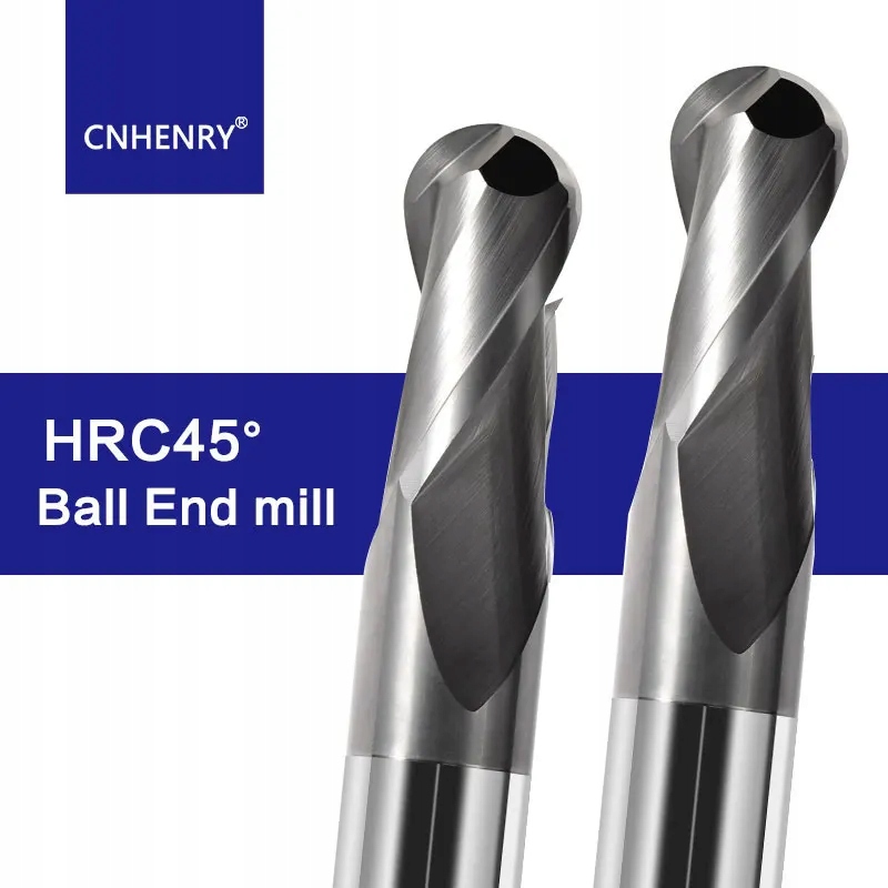 1 szt. Młyny kulkowe 2 flety HRC45 r0. 5-r7mm CNC frez czołowy węglik