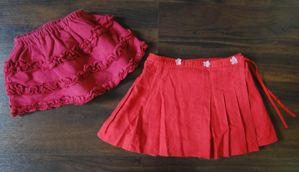 Dwie spódniczki - malinowa i czerwona