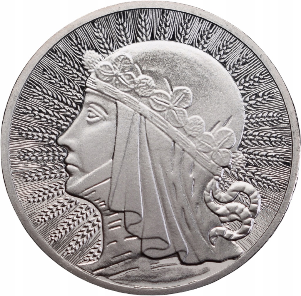 Jadwiga - Głowa kobiety - uncja srebra - ag9999