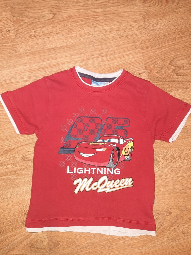 T-shirt chłopięcy czerwony CARS r.104