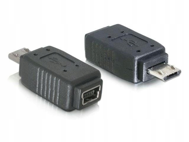 Adapter Delock USB Mini(F)->USB Mikro(M) (niklo