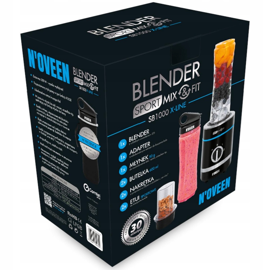 BLENDER KIELICHOWY NOVEEN SB1000 KOKTAILE SMOOTHIE 12454114135