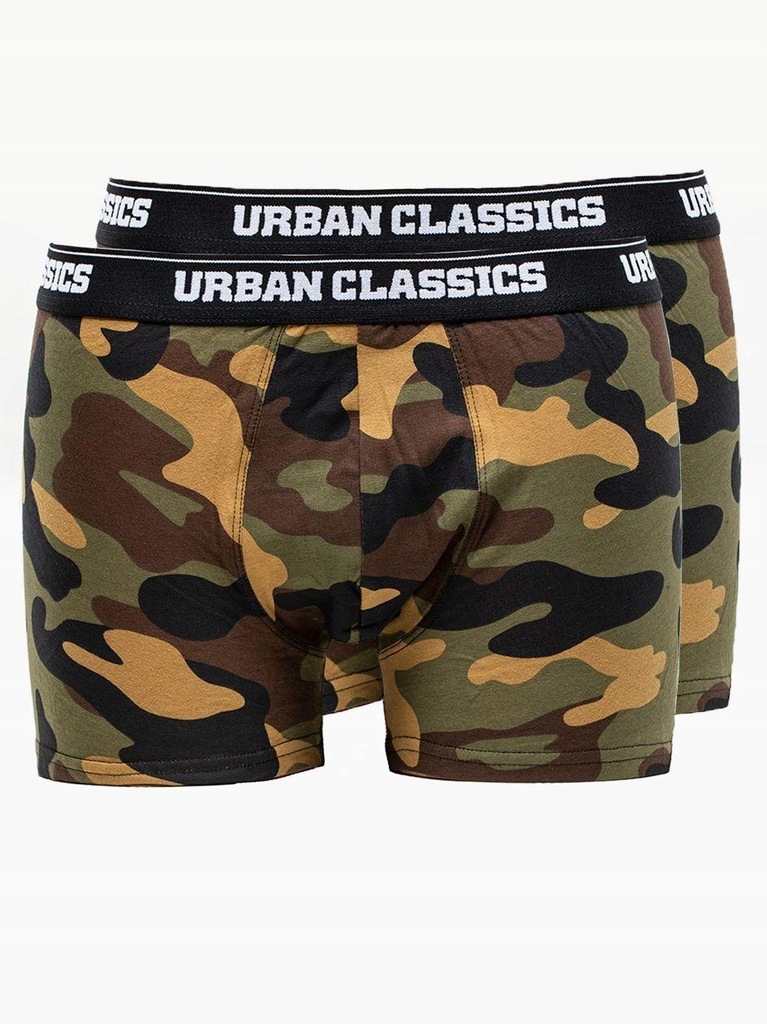 MĘSKIE BOKSERKI URBAN CLASSICS 2 PACK SZTUKI CAMO MORO WOJSKOWE JAKOŚĆ M