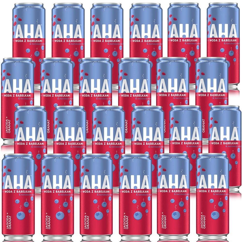 AHA WODA Z BĄBELKAMI ZERO 24x330ML BEZ CUKRU FIT