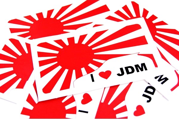 NAKLEJKA - JAPAN SUN + JDM - 10cm hello jdm cult