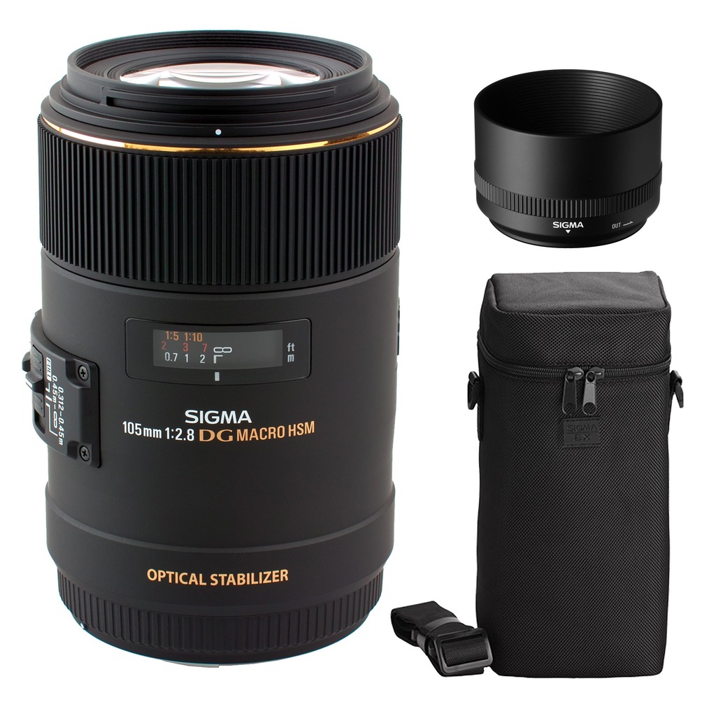 Sigma 105 mm F2.8 EX DG OS HSM MACRO Nikon gw 3+2