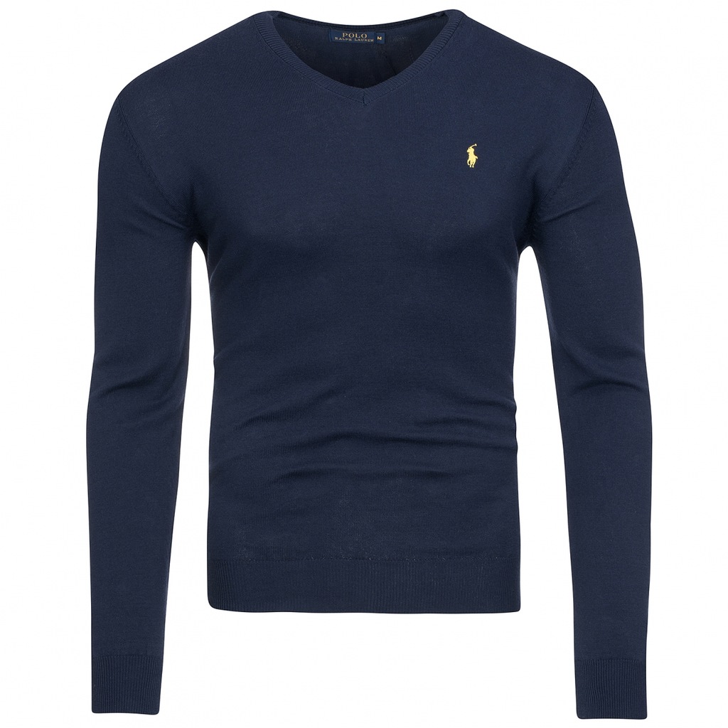 SWETER MĘSKI RALPH LAUREN V-NECK GRANATOWY /M