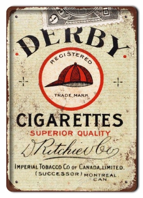 DERBY METALOWY SZYLD PLAKAT OBRAZEK RETRO #06268