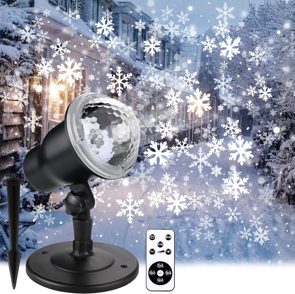 Projektor płatków śniegu CREASHINE, świąteczny projektor LED