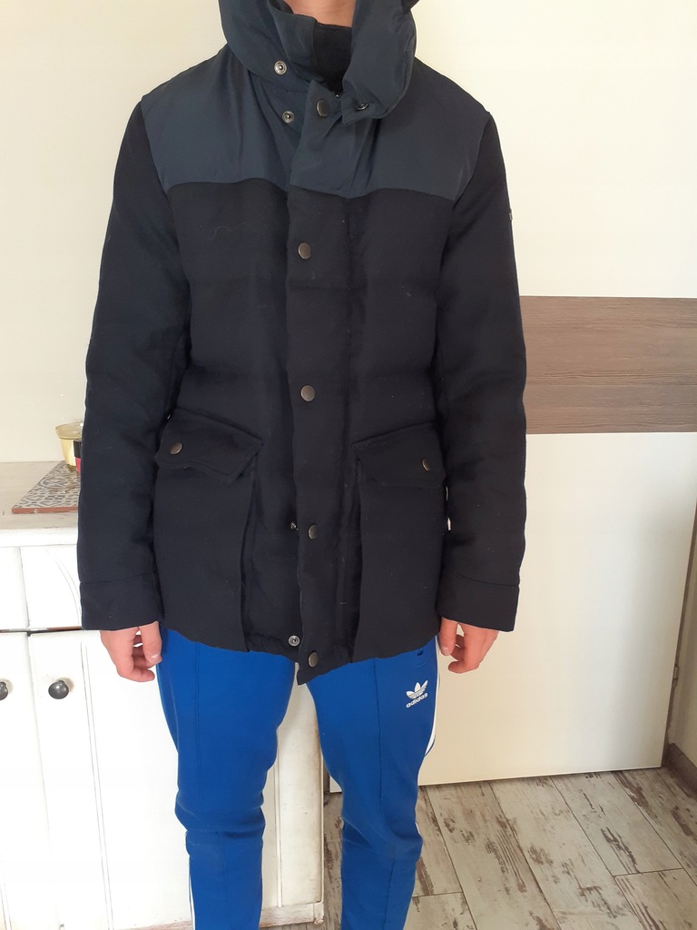 Henry Cotton's €215 JACKET HODDED NAVY DOWN PUCH S