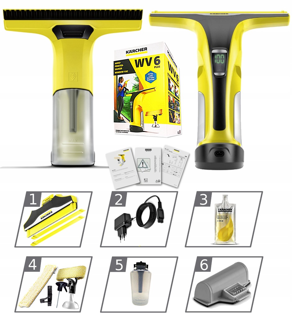 Купить СТЕКОНОМОЙКА KARCHER WV6 PLUS В ПОДАРОК ​​XXL НАБОР: отзывы, фото, характеристики в интерне-магазине Aredi.ru