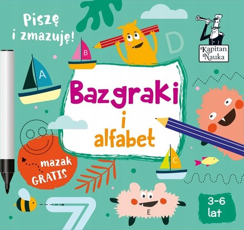BAZGRAKI I ALFABET - Piszę i Zmazuję - 3-6 lat