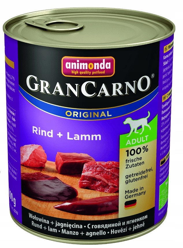 Animonda Grancarno Adult wołowina jagnięcina 6x800