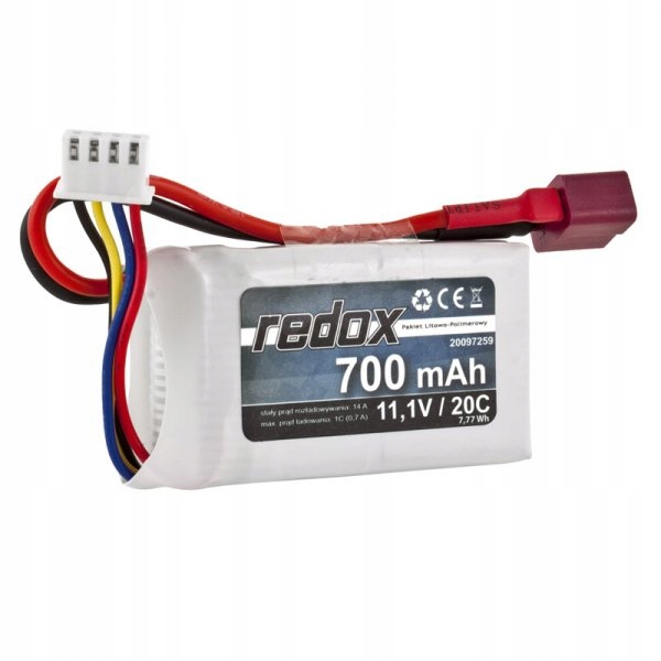 Pakiet Akumulator Redox LiPo 11,1V 700mAh 20c