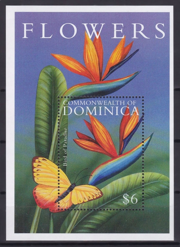 DOMINICA - MOTYLE - FLORA - 2000 r. - MNH(**)