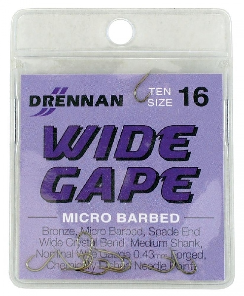 Haczyki Wide Gape Rozmiar 16 Drennan