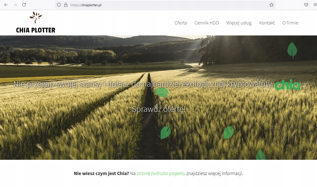 Farmy Plot Chia Network SZTUKA przy min 10000 farm