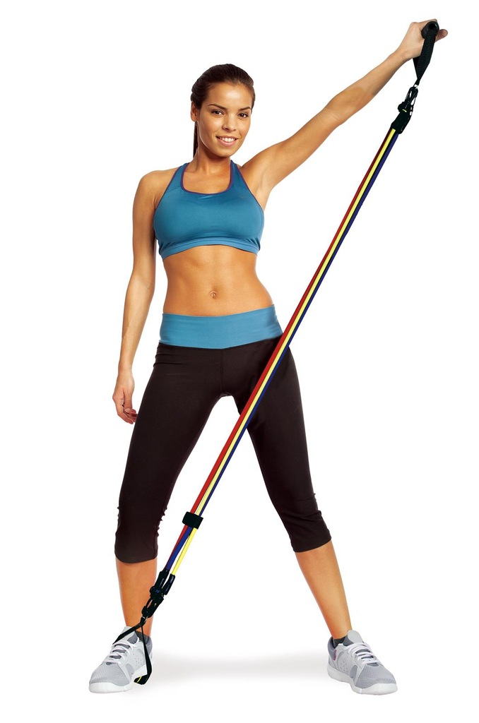 ZESTAW GUMA OPOROWA z UCHWYTAMI do ĆWICZEŃ BB2330 - 7018665241