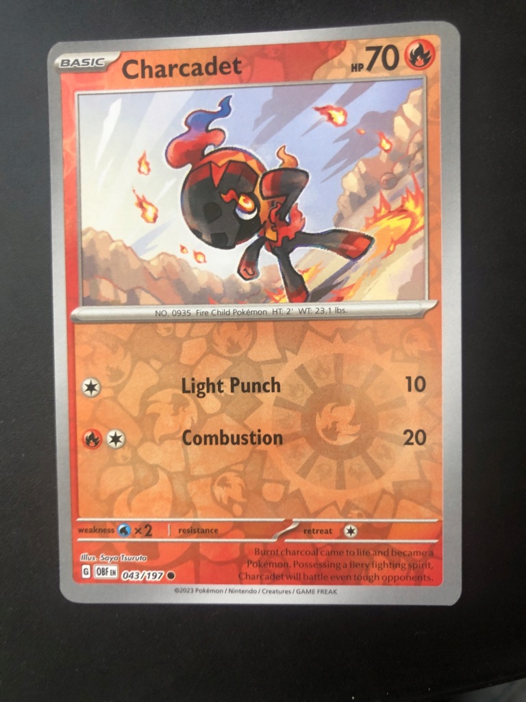 Charcadet R.HOLO Obsidian Flames 2023 rok 043/197 POKEMON TCG