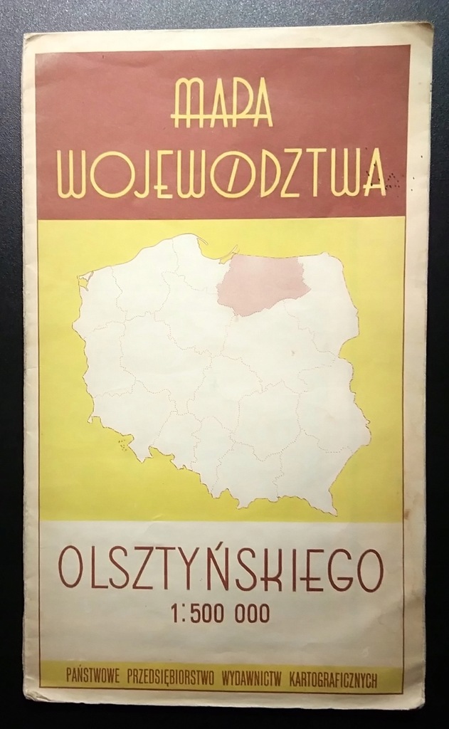 WOJEWÓDZTWO OLSZTYŃSKIE mapa 1963 r. (2)