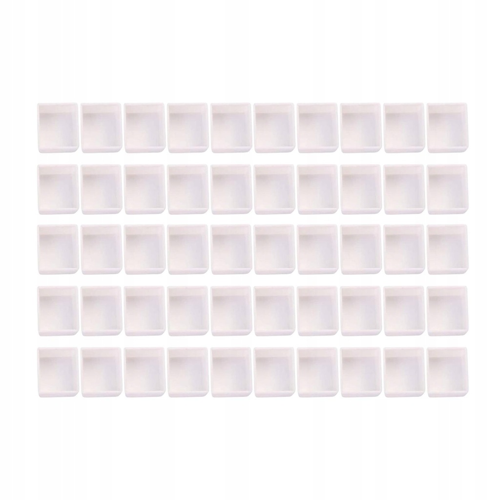 50x Empty Watercolor Paint Pans 2ml Accessories Reusable for Oil White