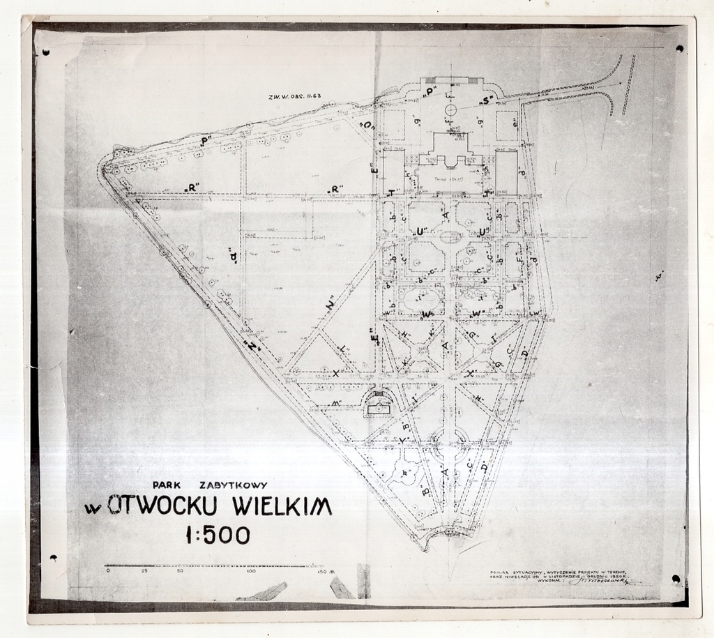 Otwock Wielki - Park Pałac - Plan - FOTO ok1950