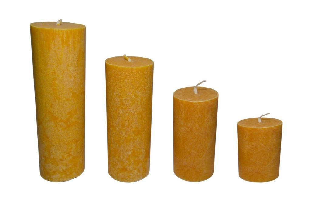 Świeca Pieńkowa Stearynowa - Pomarańcza 12cm