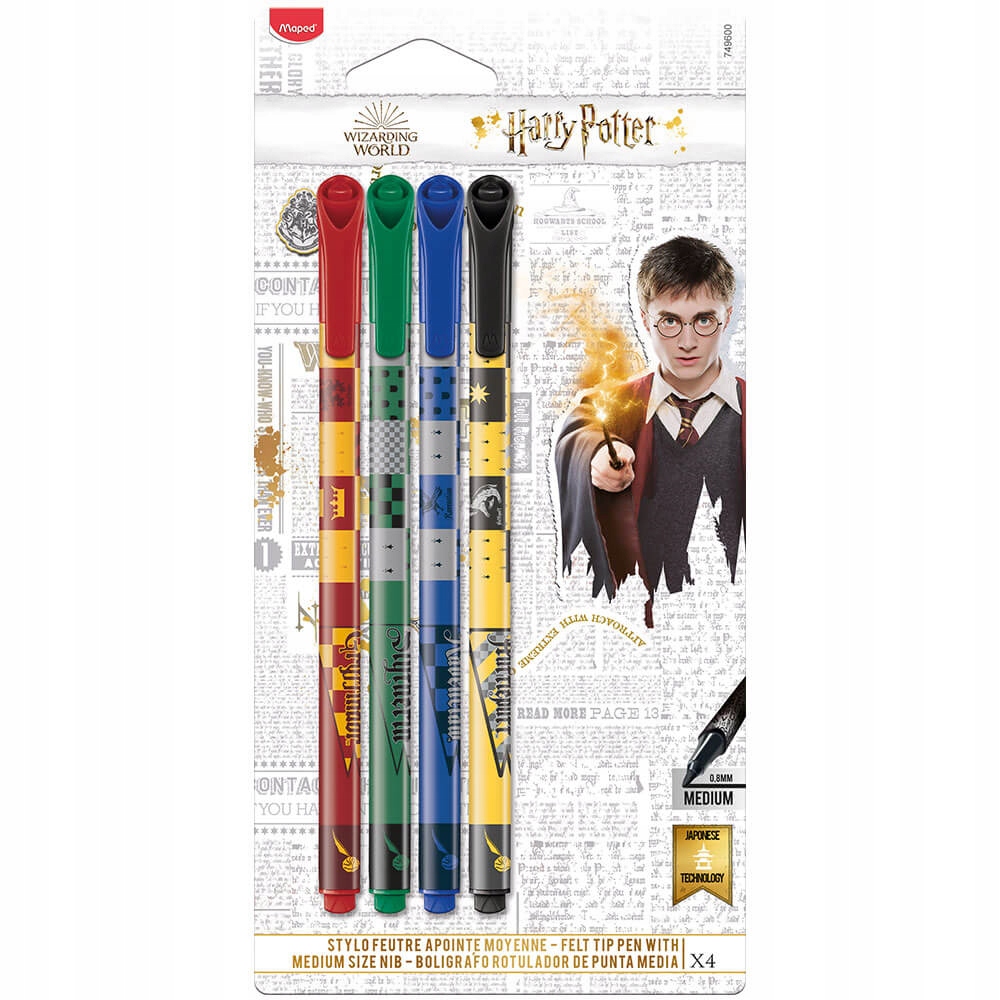 Pisaki Harry Potter 4 kolory MAPED