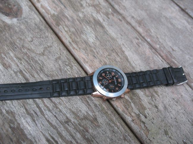 czarny  zegarek żelowy GENEVA