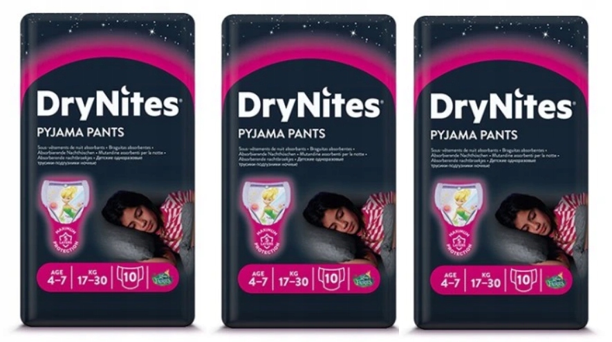 HUGGIES DRYNITES 17-30 PIELUCHOMAJTKI 10SZX3 BE159