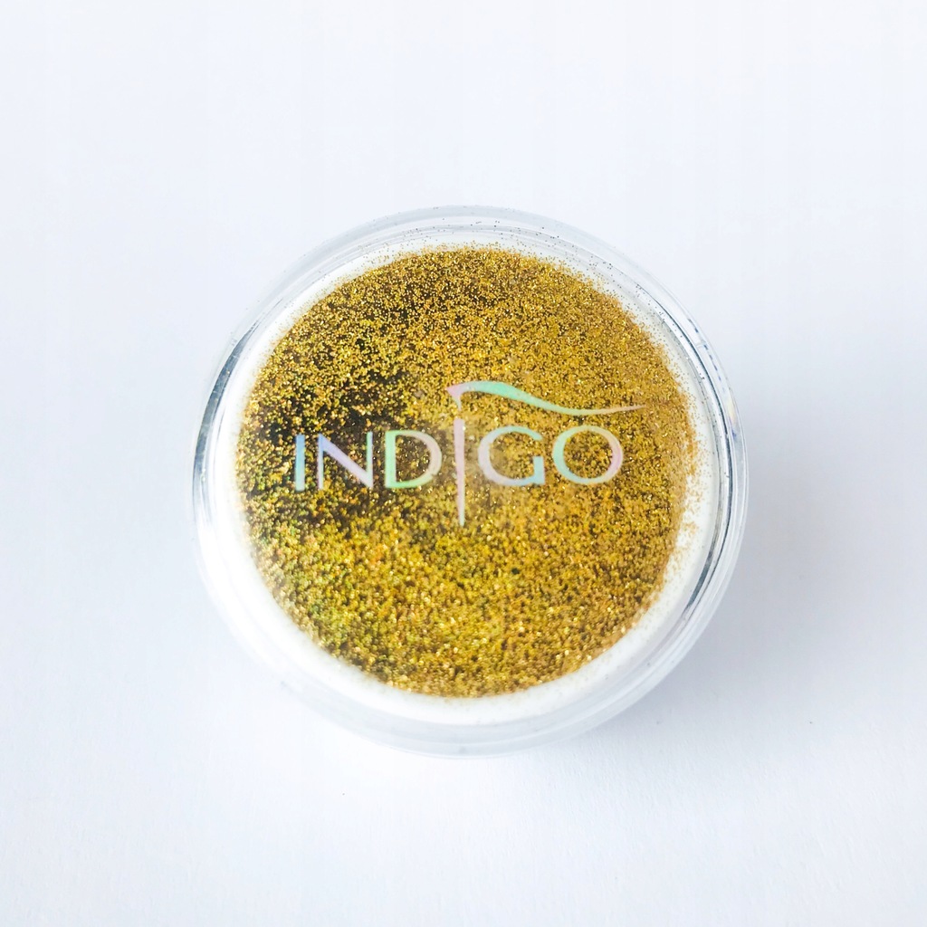 Indigo Holo Efekt Gold pyłek do paznokci