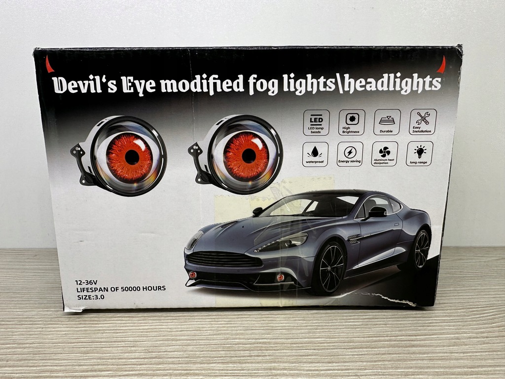 Światła przeciwmgielne ,,Devil's Eye'' LED Czerwone