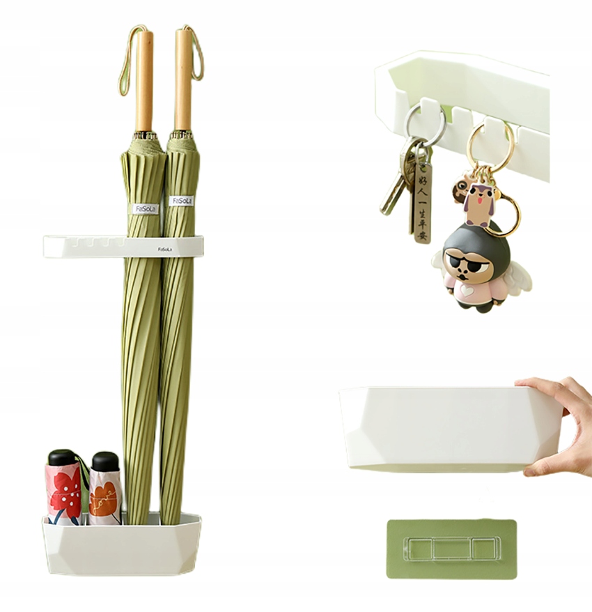 Stojak na parasole BIAŁY parasolnik