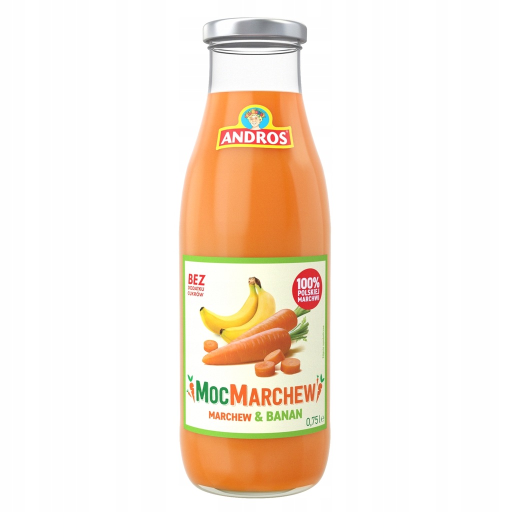 Smoothie moc marchew banan 750 ml andros