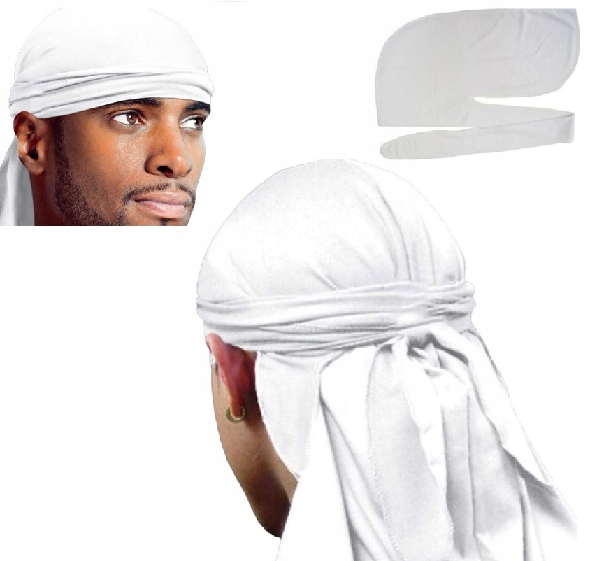 CHUSTA NA GŁOWE BANDANA DURAG HIPHOP PIRAT CAP 12476559945