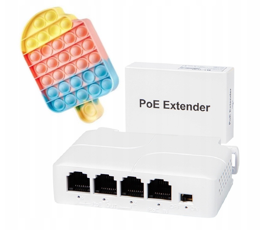 PRZEŁĄCZNIK SWITCH PoE Extender 1xPoE IN 3xPoE OUT 4 PORTOWY AT13F-A+GRATIS