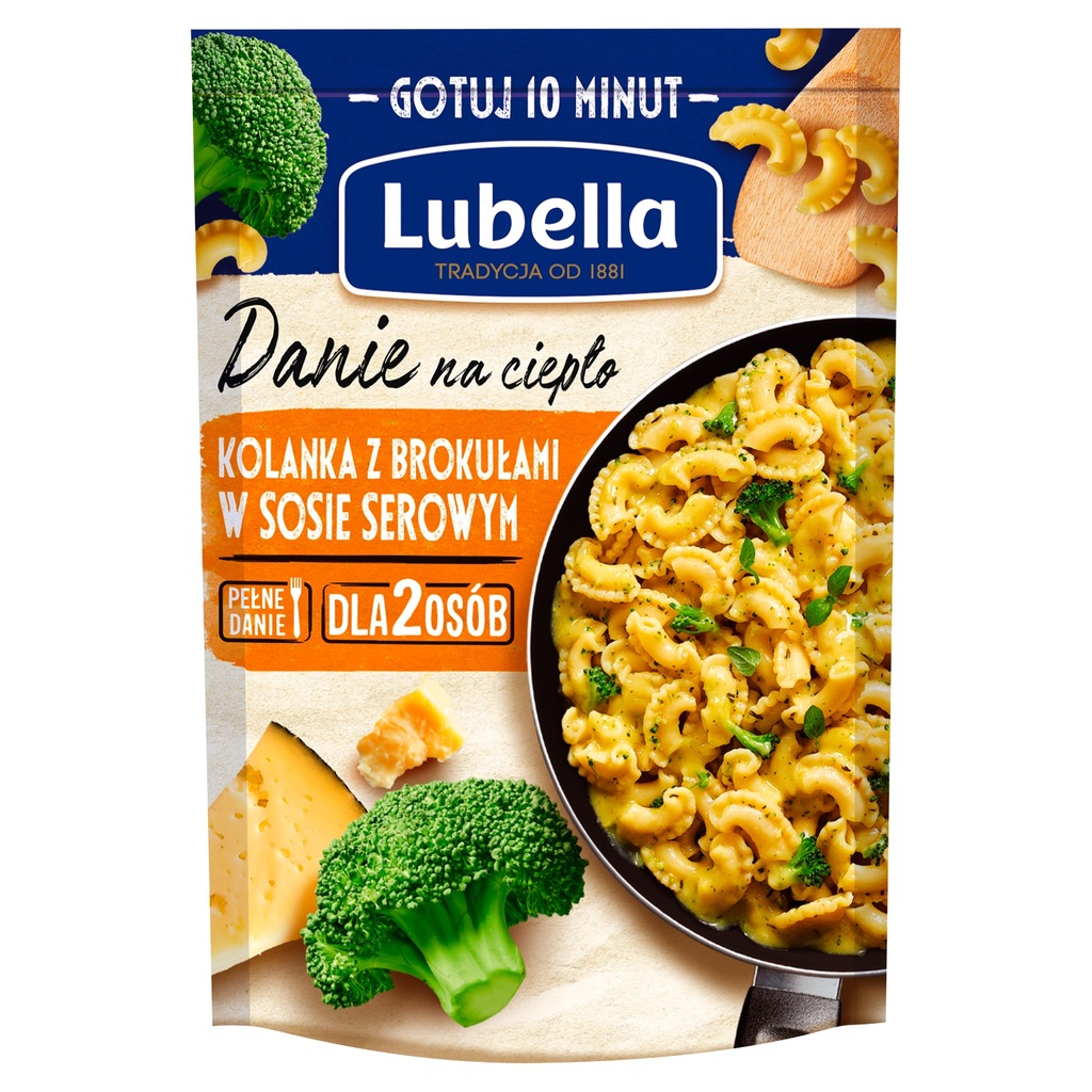 Lubella Danie na ciepło kolanka z brokułami w sosi