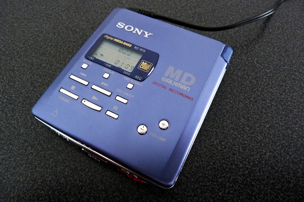 Minidisc MD Walkman Sony MZR55 + AKCESORIA SONY 8295305301