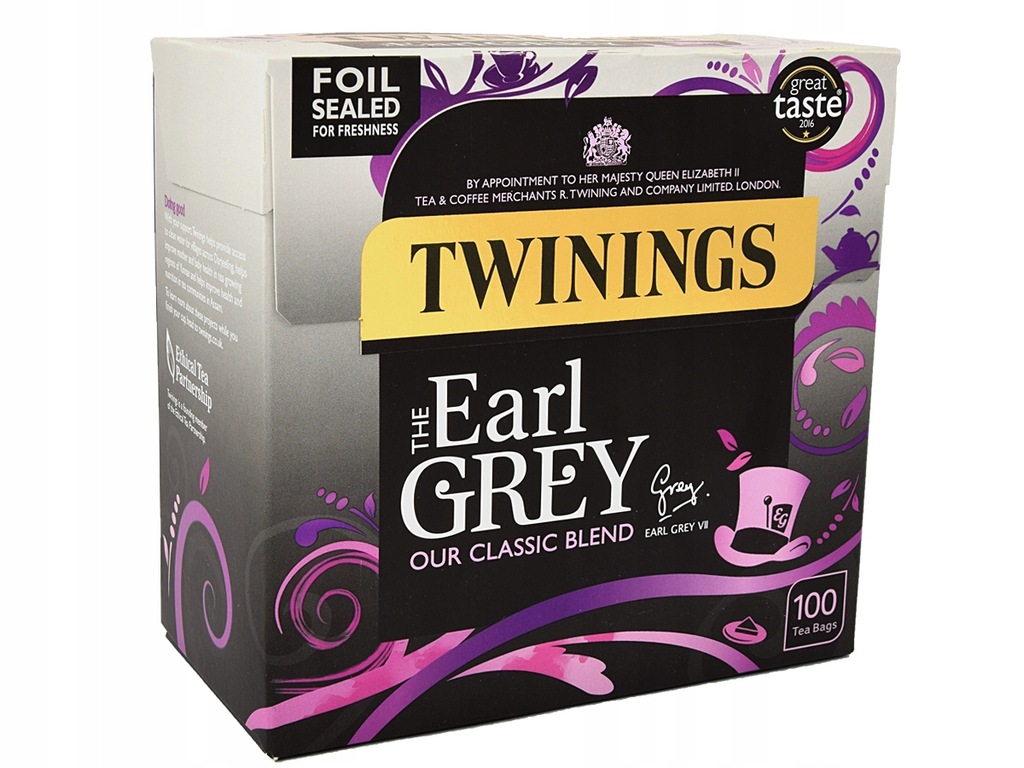 Twinings Earl Grey Herbata Angielska 100 torebek