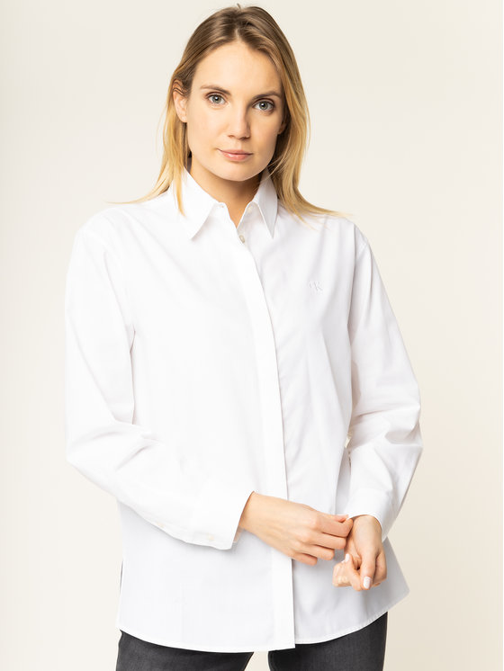 Calvin Klein damska biała prosta koszula 36 (S)